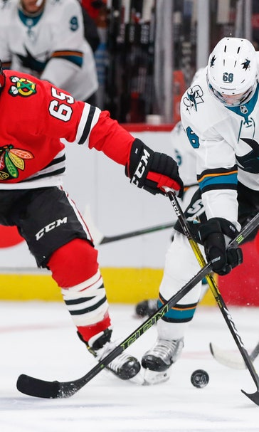 Marleau helps Sharks beat Blackhawks 5-4 for 1st win